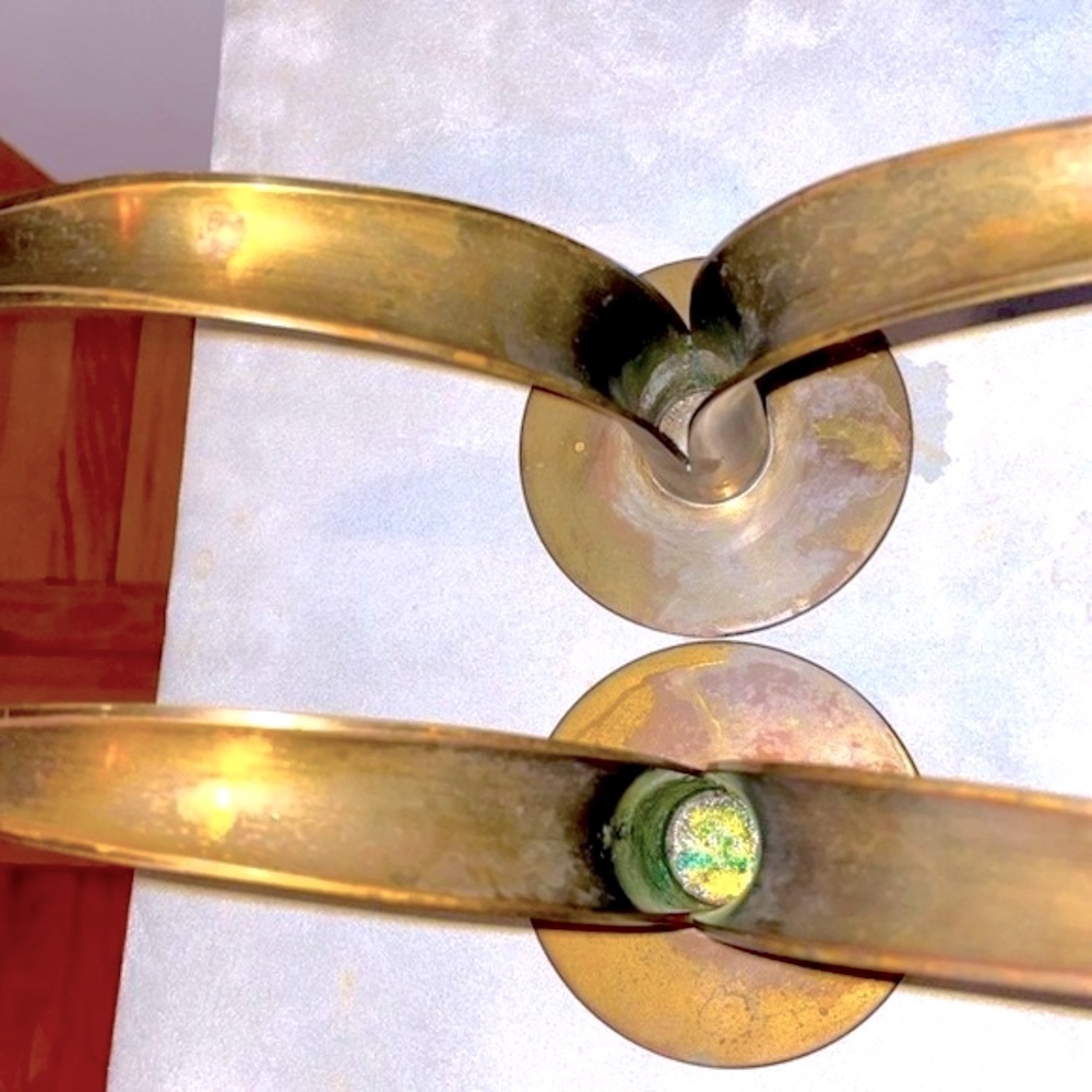 Ystad Metall Pair of Brass Bjork Liljan Candleholders Designed by Ivar Ahlenius - Picture 13 of 16